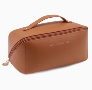 Pochette de voyage en cuir PU imperméable avec logo personnalisé, pour cosmétiques et soins de la peau, avec compartiments de rangement - Product Image 4