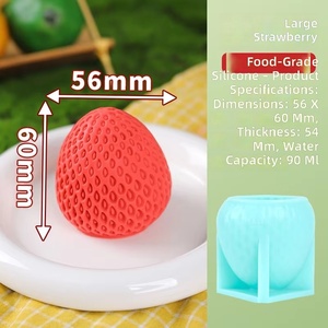 Moule à gâteau et à crème glacée en silicone en forme de fruits, moule à dessert flexible, outil de cuisson pour boissons froides et desserts de fête DIY - Product Image 5