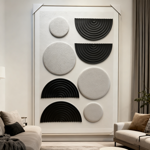 Original Luxury Scenery Wall <strong>Art</strong> 100% Hand <strong>Drawn</strong> Large White 3D Texture Simple Oil Painting Solid Wood Indoor Home Decoration - Product Image 2