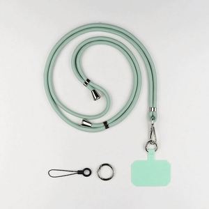 Lanière de téléphone portable en polyester imprimée en sérigraphie avec logo personnalisé, avec porte-carte d'identité - Product Image 1