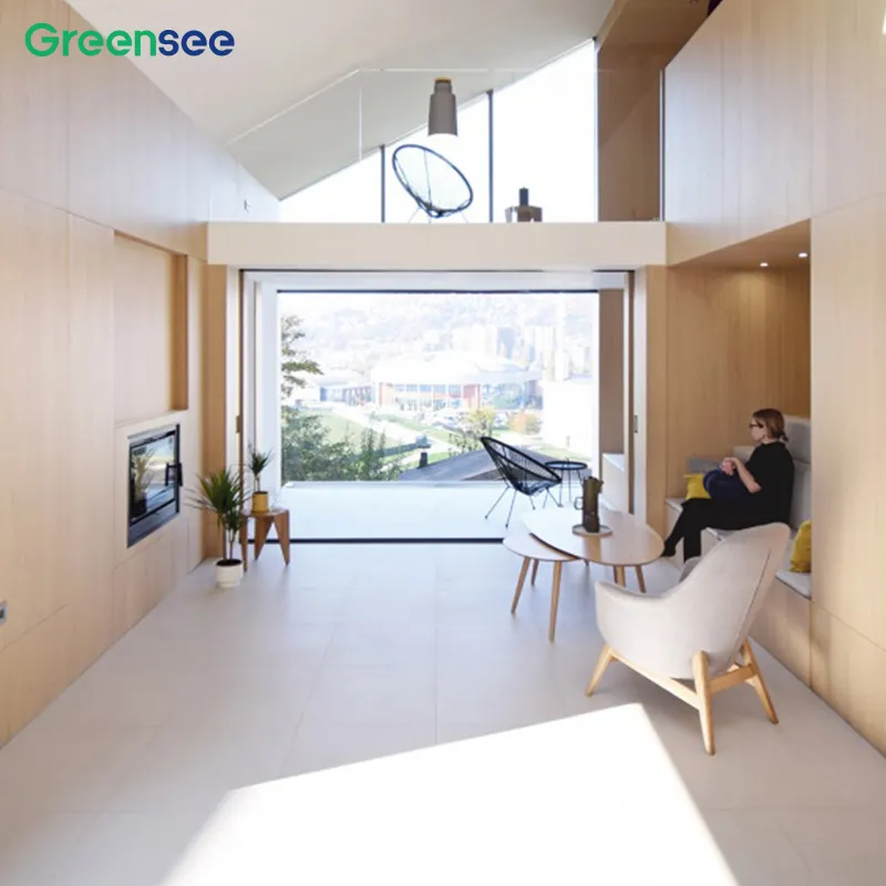 Greensee porte scorrevoli a doppio vetro economiche porta interna per camera da letto per case