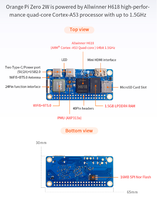 Pi Zero 2 W RAM 1.5GB DDR4 PC Mini, papan tunggal kualitas tinggi Allwinner H618 WiFi BT BLE SBC