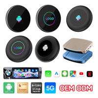Oem Odm Smart Streaming Ai Box Tbox Ultra Adaptador Inalámbrico Carplay Android 15 5G 128Gb 8Gb Ram Car Tv Box para Bmw Qualcomm 6350