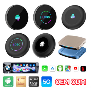 Oem Odm Smart Streaming Ai Box Tbox Ultra Adaptador Inalámbrico Carplay Android 15 5G 128Gb 8Gb Ram Car Tv Box para Bmw Qualcomm 6350 - Product Image 1