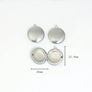 Joyero chapado en oro Vintage <span class=keywords><strong>de</strong></span> acero inoxidable, colgante personalizado, patrón DIY, marco <span class=keywords><strong>de</strong></span> fotos en blanco, medallón, collar - Product Image 6