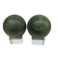 Boules de Baoding musicales creuses en bois stabilisé Shouxing, revêtement en bois, pour exercices de la main et soulagement du stress