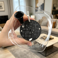 Pot de plante transparent élégant de style tulipe avec bord évasé et système d'irrigation passif pour la décoration de bureau