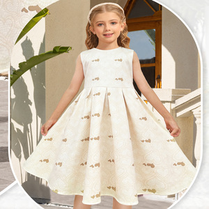 Đầm <span class=keywords><strong>2025</strong></span> in nút dài đến đầu gối cho bé gái Mùa Thu/Mùa Đông mới phong cách ngọt ngào 4-10 Tuổi Công Chúa trẻ em tay dài - Product Image 2