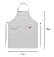 Tablier à bavette en toile française en coton avec logo personnalisé pour la maison simple Chef de cuisine Serveurs Artistes Barista Shop Bar Restaurant Travail