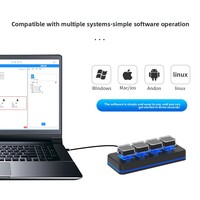 Clavier mécanique personnalisé à rétroéclairage RGB, 4 touches, sans fil 2.4G BT, sans pilote, raccourcis universels copie-colle pour téléphones