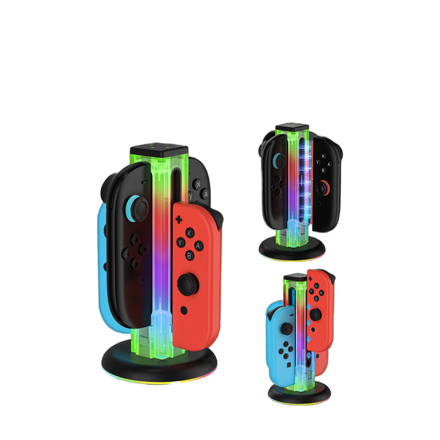 4-in-1 High-Efficiency Charging Dock for Switch Joy-pad&Switch 2 Joy-pad with Charging Intuitive Display