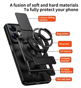 Fundas Protectoras Antigolpes TPU+PC Magnéticas para Teléfono Móvil, Accesorios para Celular, Carcasa Trasera para Smartphone Oppo <span class=keywords><strong>Realme</strong></span> C55 4G - Product Image 1