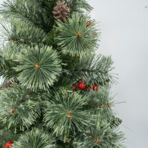 Snow-Flocked <b>Christmas</b> Tree Pine Cones Red Berries Full Realistic LED Solar Lights Indoor Use Dust Resistant Eco-Friendly - Product Image 2