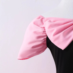Abito da ragazza per <span class=keywords><strong>età</strong></span> 13-16 anni, dolce vestito nero e rosa con fiocco a farfalla, abito da compleanno con spalle scoperte, gonna a pieghe stile principessa - Product Image 5