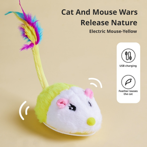 भविष्य में स्मार्ट ध्वनि इलेक्ट्रिक यथार्थवादी प्लश माउस बिल्ली के लिए बिल्ली के वयस्क बिल्लियों के लिए इनडोर स्व-प्ले बोरियत राहत - Product Image 2