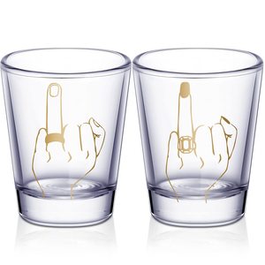 Set di occhiali da whisky con anulare divertente da 2 coppie regalo per sposa sposa e sposo G25-589 - Product Image 1