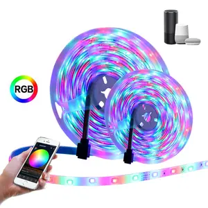 WiFi Alexa Music Sycnh luminoso flessibile 10m RGB soffitto Cob Led Room Light Strip