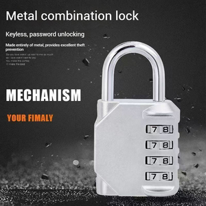 Promotionele Reisbagage Gymhangslot Met 4-cijferige Digitale <span class=keywords><strong>Code</strong></span> Anti-Diefstal Anti-Snijdende Duurzame Zinklegering Wachtwoordontgrendeling - Product Image 2