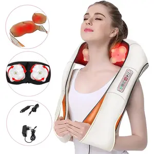 Elektrische U-förmige Rückenmassage Schal Shiatsu Schulter-Schmerzlinderung Kissen Auto- und Heimkissen Nackenmassage mit Wärme