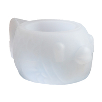 Véritable moule en silicone 3D à motif de poisson à grosse tête pour le bricolage, pot de fleurs succulentes en résine de ciment et de mousse