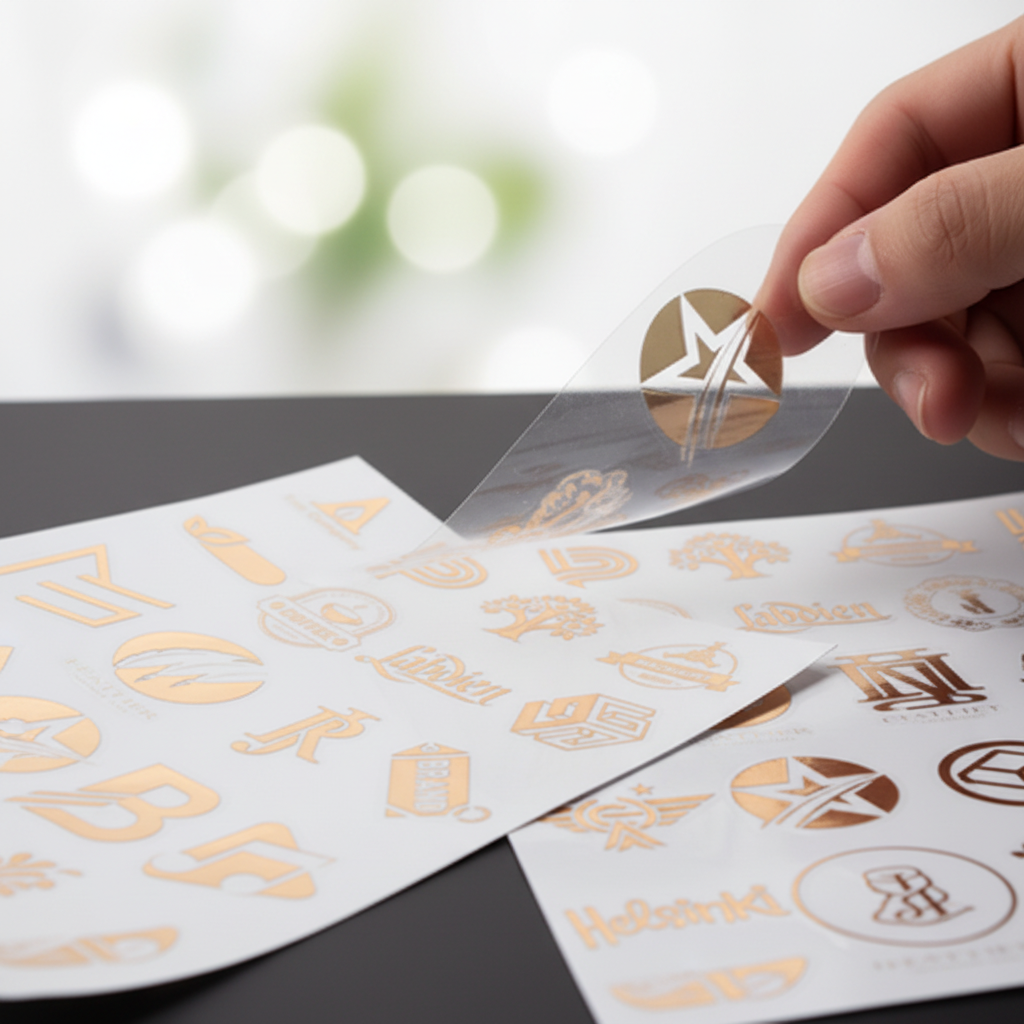 Digital Printing Gold Foil Hot Stamping Produce Customized Decorative Waterproof Vinyl Material Stickers Sheets Labels