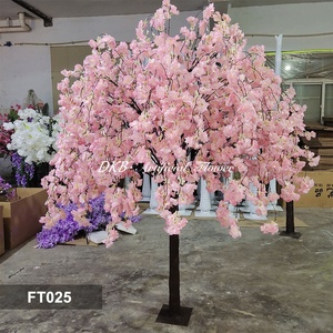 Usine de fleurs artificielles DKB, vente en gros d'arbres à fleurs de <span class=keywords><strong>cerisier</strong></span> artificiels, arbre à fleurs japonais rose artificiel pour la décoration de mariage - Product Image 3