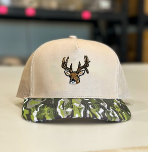 Nuevo diseño, sombrero Snapback de ala de camuflaje curvo estructurado de perfil alto de 5 paneles, gorras de béisbol deportivas con logotipo bordado personalizado - Product Image 3