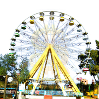 Grande Roue en Acier Sûre et Confortable avec Éclairage LED - Attraction de Parc d'Attractions Extérieur Haute Capacité pour Centres Commerciaux
