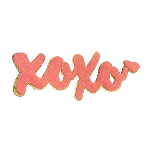 Venta caliente XOXO parche <span class=keywords><strong>BEMINE</strong></span> lentejuelas vacaciones hierro en San Valentín brillo Chenille parches - Product Image 1