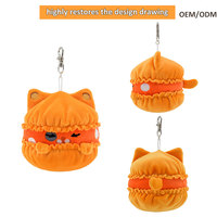 Professionnel personnalisé son chat porte-clés breloques pour filles dessin animé nourriture forme pendentif jouets en peluche porte-clés