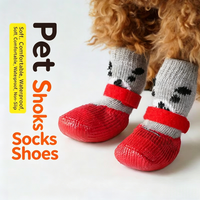 Nouvelles Chaussures Antidérapantes pour Chiens, Chaussettes Enduites pour Petits et Moyens Chiens, Protection des Pattes, Lot de 4, Chaussures pour Animaux qui restent sur pied