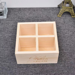 <b>Pine</b> wood desktop storage <b>box</b>, dried fruit <b>box</b>, nine-compartment wooden <b>box</b>, solid wood succulent <b>box</b>, wooden <b>box</b> 1, - Product Image 2