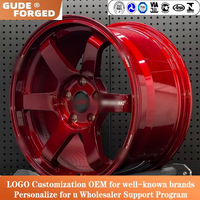 Jantes en alliage forgées sur mesure GUDE TE37 Super Red Saga Red 18 19 20 21 pouces, compatibles avec G87 F87 M2 G80 F80 E92 M3 G82 F82 M4