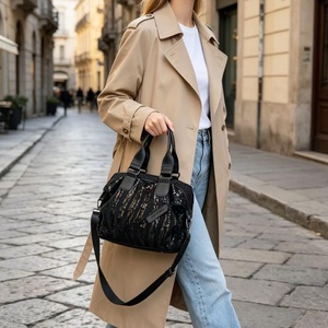 Stylish Sequins Women Bag Fashionable Large-capacity Travel Bag Custom PU shoulder bag motorcycle bag glitter <b>purse</b> - Product Image 1