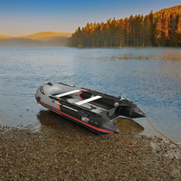 Bateau de pêche ponton gonflable certifié CE de 10 pieds avec ensemble combiné de moteur pour le style sportif d'aviron de lac