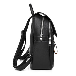 กระเป๋าเป้อเนกประสงค์สำหรับผู้หญิง, กระเป๋าเป้แฟชั่นคุณภาพสูงหนัง PU กระเป๋านักเรียนสำหรับผู้หญิงกระเป๋าเป้เดินทางความจุขนาดใหญ่ - Product Image 3