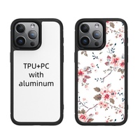 Coque de téléphone vierge en aluminium pour sublimation 2D, lisse ou mate, avec rainure intérieure et doublure, pour iPhone 17 16 15 Pro Max, haute qualité
