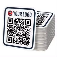 Impression d'autocollants d'étiquette de code QR de publicité étanche avec logo privé personnalisé