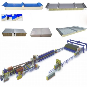 Panneau sandwich continu et machine de découpe Machine de fabrication de panneaux muraux de toit Ligne de production de panneaux sandwich en mousse rigide PU en acier - Product Image 5