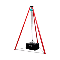 Nouveau trépied de sauvetage portable en acier pour usage agricole, support de lutte contre les incendies, élingue à chaîne, treuil de construction 220V, outil de sauvetage