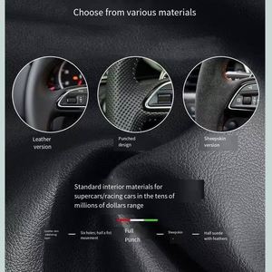 Volant en cuir en gros pour Audi TT R8 MK3 TTRS TTS <span class=keywords><strong>MK2</strong></span> S3 <span class=keywords><strong>S4</strong></span> S5 S6 S7 RS3 RS4 RS5 RS6 RS7 A3 A5 A6 - Product Image 5