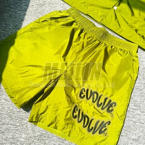 High Quality Summer Wear <b>Mens</b> Clothing Embroidered <b>Patch</b> Set Lightweight Green Luxury Nylon Two Piece Breaker <b>Short</b> Sets for <b>Men</b> - Product Image 5