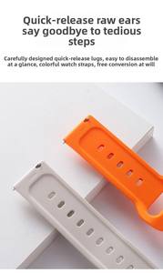 สายนาฬิกาซิลิโคนขายส่งสำหรับ Huawei Samsung และสายนาฬิกาเปลี่ยนทดแทนแบบสปอร์ตขนาด 20 มม. 22 มม. ใช้ได้กับนาฬิกาทั่วไป - Product Image 5