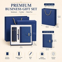 Set de Regalo Personalizado de 3 Piezas: Cuaderno de PU, Bolígrafo Metálico y Vaso Térmico para Estudiantes de Negocios, Cumpleaños y Graduaciones