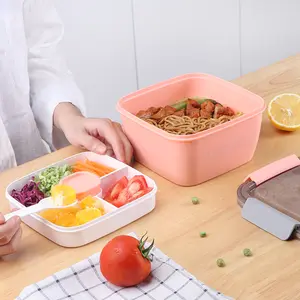 3L Küchen zubehör Kunststoff Obst Salats ch üssel Square Big Mixing Container mit benutzer definierten Logo-Druck für Lebensmittel Industrial Modern