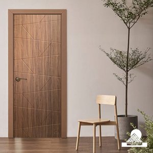 Puerta Batiente de Madera MDF Sólida y Hueca, Insonorizada, con Diseño Moderno y Simple, Superficie Acabada para Dormitorio, Hotel, Entrada Interior, Personalizable - Product Image 1