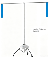 Queenknow – Support d'entraînement de badminton professionnel pliable, réglable en hauteur, en acier, avec base et roues verrouillables, étanche