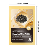 AESTHTANY Masque facial premium au caviar anti-âge raffermissant/nourrissant/hydratant, lot de 10 pièces de 25g pour le soin quotidien du visage