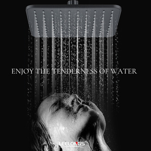 Ceiling Mount Black Matte Tall Large Hydro Jet Pressure <strong>Rain</strong> Overhead <strong>Shower</strong> <strong>Head</strong> - Product Image 5