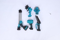 Set Peralatan Tenaga Listrik 4 in 1 Teleskop Multifungsi: Pemotong Rumput Mini, Gunting Pangkas, Gergaji Rantai, dan Baterai Besar 2X